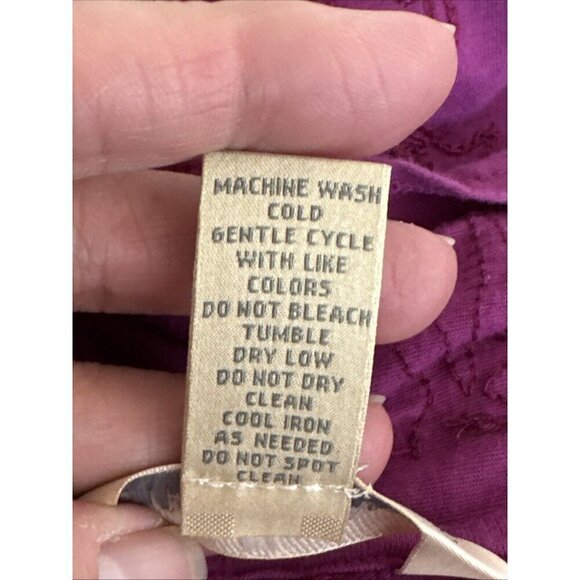 The Territory Ahead Women's M Open Jersey Knit Cardigan Fuchsia Embroidered - Picture 11 of 13